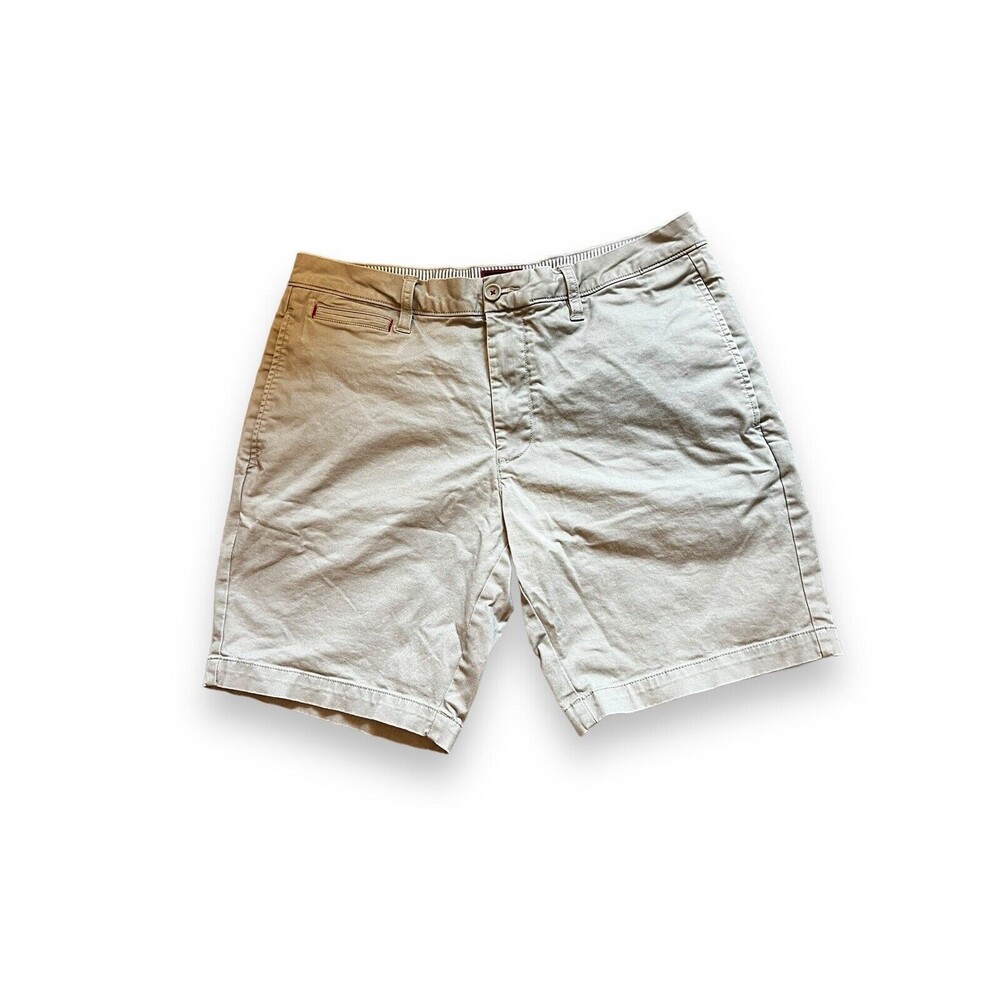 UNTUCKit Mens Chino Shorts 34 Grey  Cotton A Stretch. 9in Inseam Casual